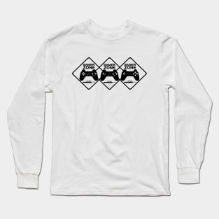 Gamer Black Minimalist Aesthetic Design Long Sleeve T-Shirt